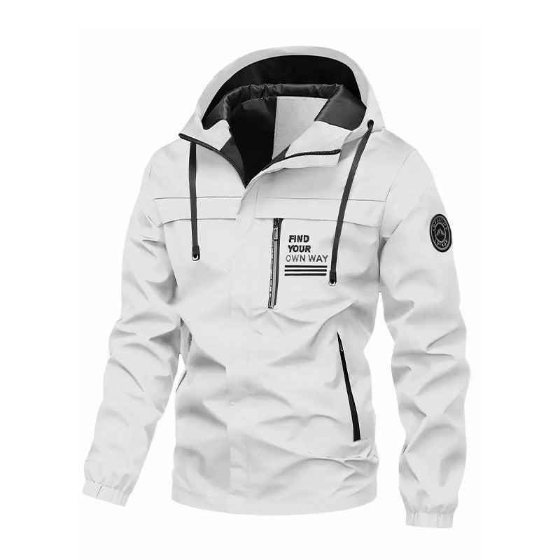 Herren Windbreaker Jacke mit hochschließendem Kragen und praktischen Taschen Nord Taschen