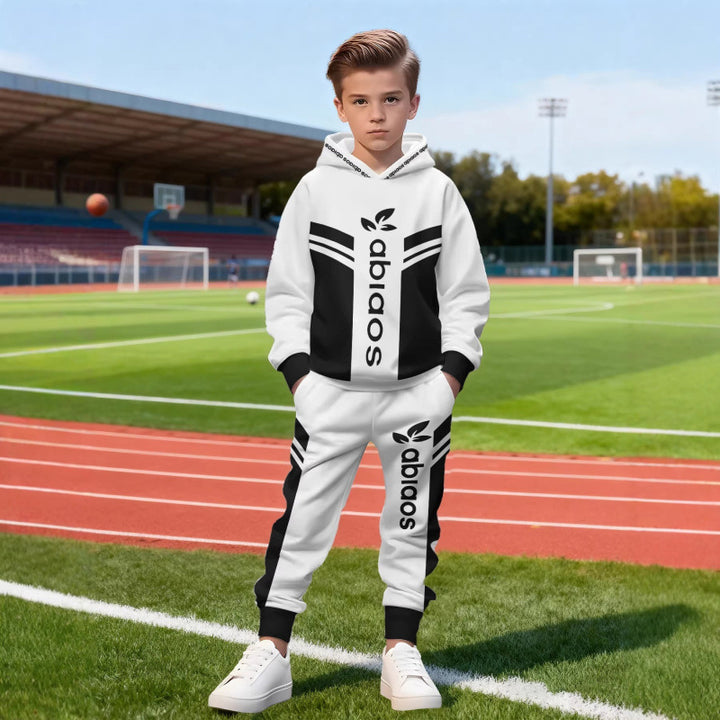 Unisex Kinder Jogginganzug mit Kapuzenpullover und detailreichem Auto-Print Nord Taschen