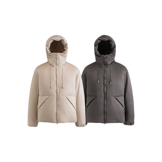 Unisex Wattierte Boxy‑Jacke mit hohem Stehkragen und Kapuze Nord Taschen