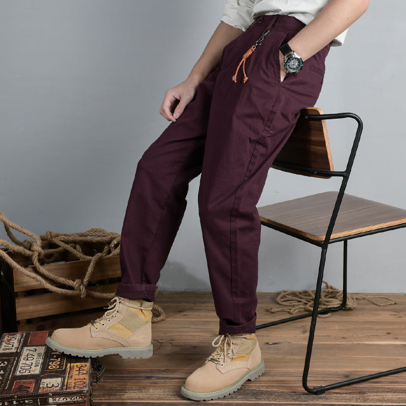 Herren Baumwoll‑Twill Chino im Relaxed‑Tapered Schnitt mit Kordelzugbund und aufgesetzten Taschen Nord Taschen