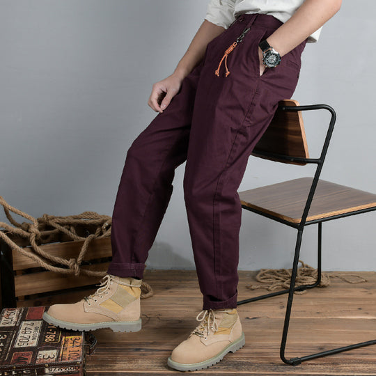 Herren Baumwoll‑Twill Chino im Relaxed‑Tapered Schnitt mit Kordelzugbund und aufgesetzten Taschen Nord Taschen