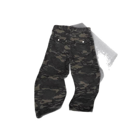 Damen Modische Camouflage Cargo-Hose Nord Taschen