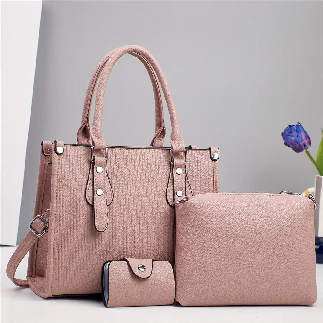 Damen elegante Handtasche mit strukturiertem Design und abnehmbaren Zubehör Nord Taschen