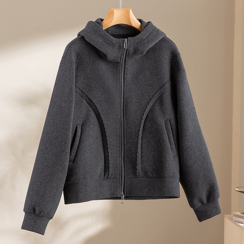 Damen Weiche High‑Waist Jogginghose aus Teddyfleece mit weitem Bein und Kordelzug Nord Taschen