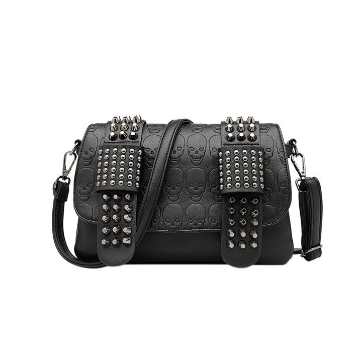 Damen Hobo-Tasche mit modischen Nieten und einzigartigem Totenkopf-Design Nord Taschen