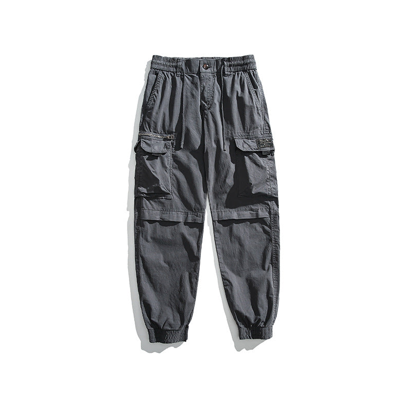 Herren Multifunktionale Cargo-Jogginghose mit Tunnelzugbund, Kniepaneelen und Mehrfachtaschen Nord Taschen