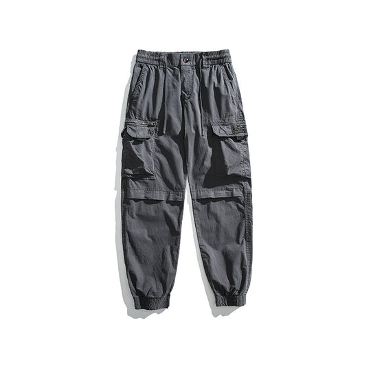 Herren Multifunktionale Cargo-Jogginghose mit Tunnelzugbund, Kniepaneelen und Mehrfachtaschen Nord Taschen