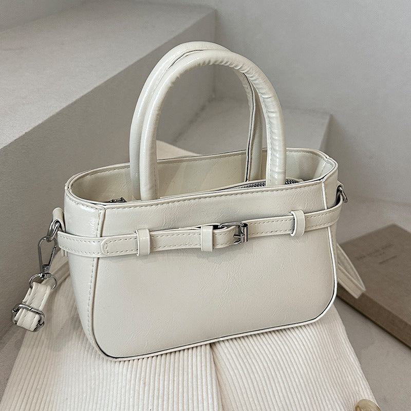 Damen Schultertasche aus strukturiertem Kunstleder mit praktischem Schulterriemen Nord Taschen
