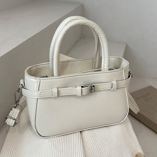 Damen Schultertasche aus strukturiertem Kunstleder mit praktischem Schulterriemen Nord Taschen