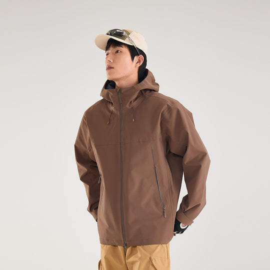 Herren Wasserdichte Softshell-Outdoorjacke mit verstellbarer Kapuze und atmungsaktiver Membran Nord Taschen
