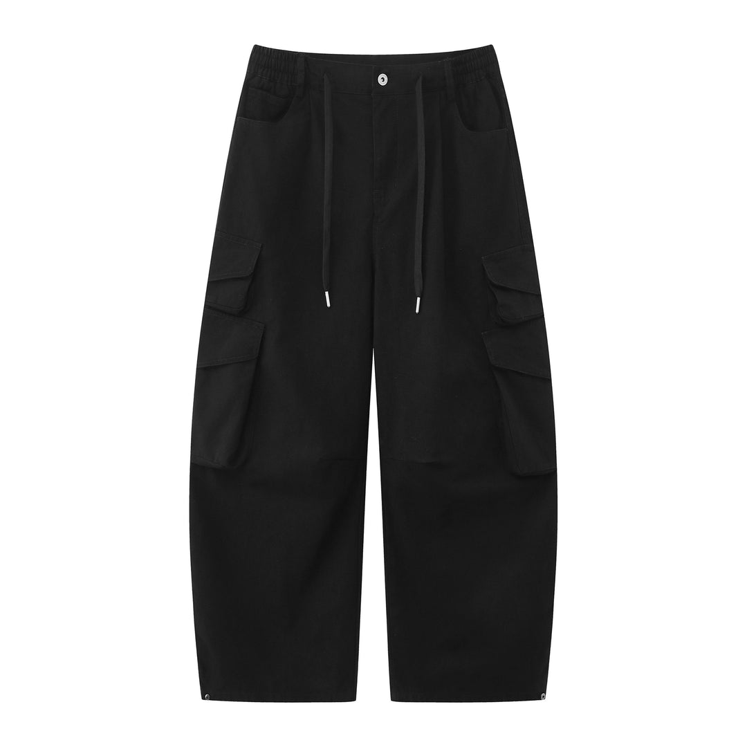 Damen Utility-Cargo-Culotte mit weitem Bein, elastischem Bund und Pattentaschen Nord Taschen