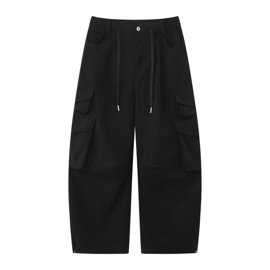 Damen Utility-Cargo-Culotte mit weitem Bein, elastischem Bund und Pattentaschen Nord Taschen