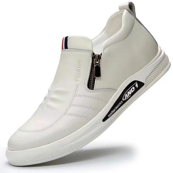 Herren Elegante und komfortable Leder-Slipper mit Reißverschluss