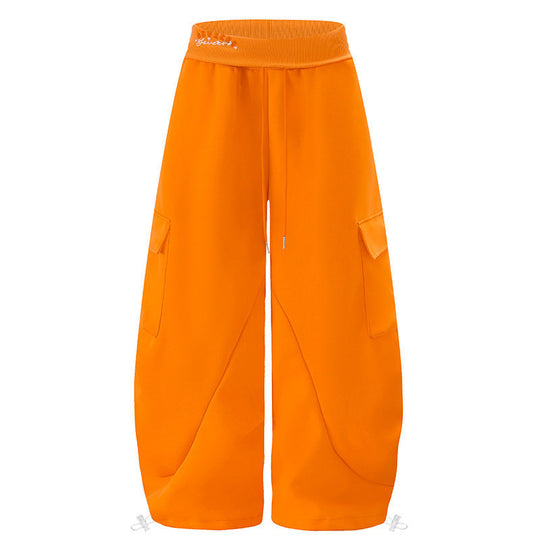 Damen Extraweite Cargo-Palazzo-Sweathose mit hohem Komfortbund und verstellbarem Saum Nord Taschen