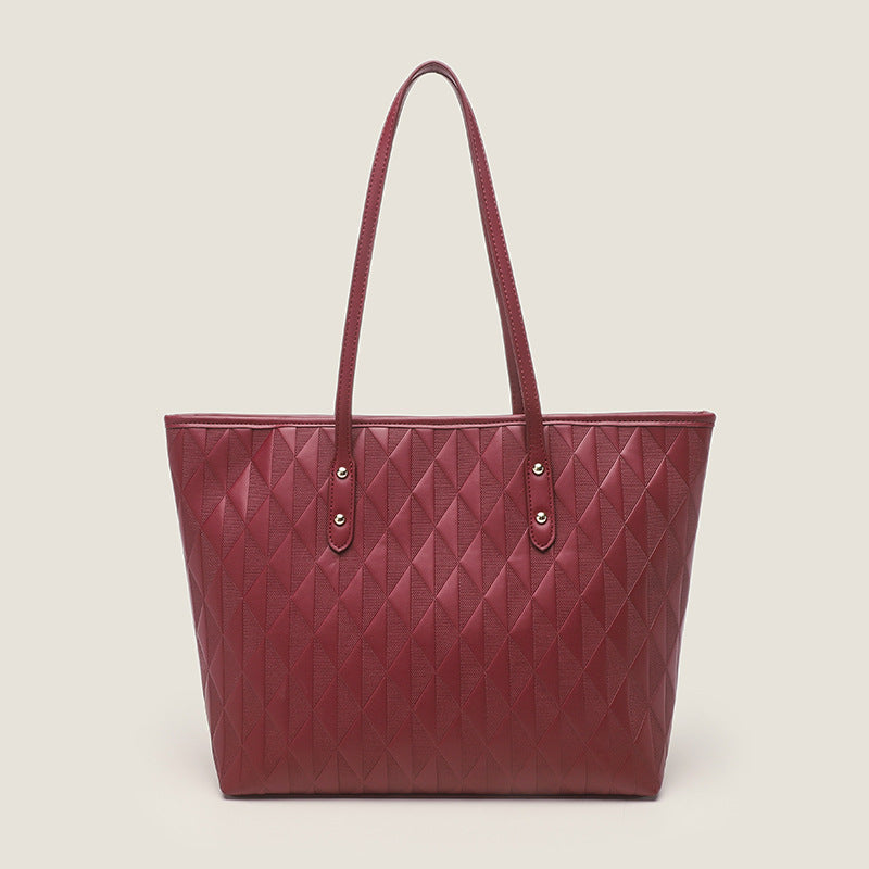 Damen tote Tasche mit elegantem Rautendesign und praktischen Innenfächern Nord Taschen