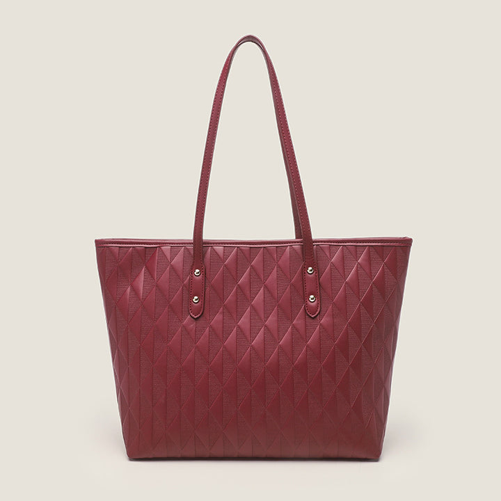Damen tote Tasche mit elegantem Rautendesign und praktischen Innenfächern Nord Taschen
