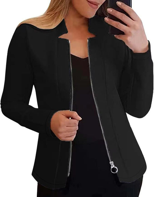 Damen Bikerjacke mit innovativem Schnitt und praktischen Reißverschlussdetails
