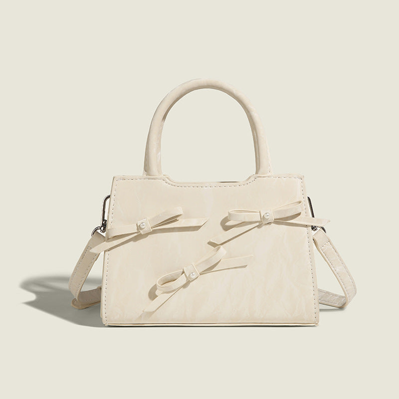 Damen Handtasche mit filigranem Schleifenakzent und strukturiertem Obermaterial Nord Taschen
