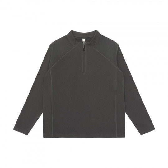 Unisex Leichtes Oversize-Halbzip-Sweatshirt mit Raglanärmeln und Stehkragen Nord Taschen