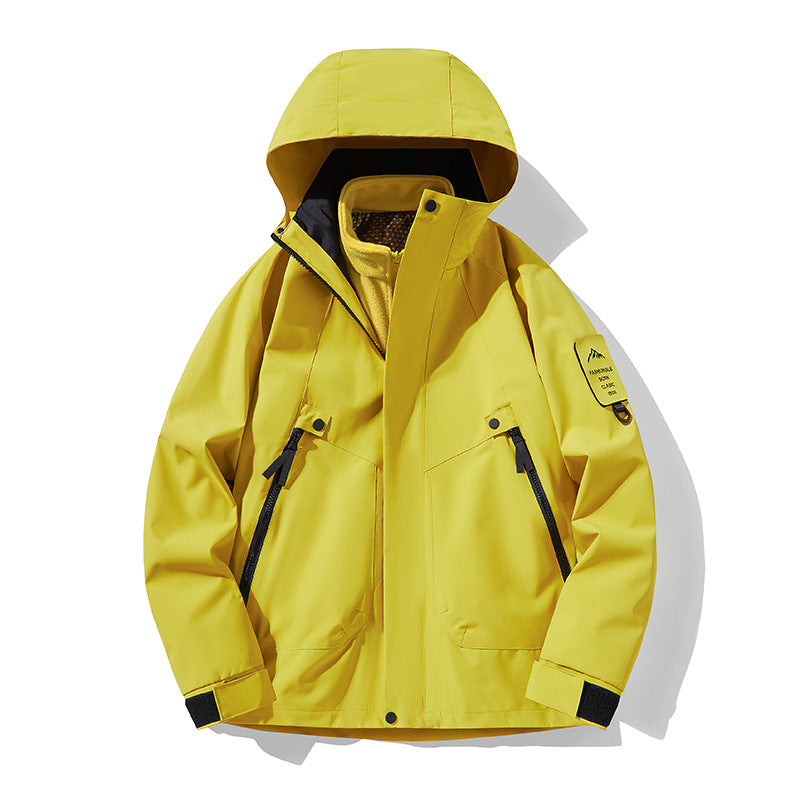 Unisex Wasserdichte, atmungsaktive Hardshell-Outdoorjacke mit Kapuze Nord Taschen
