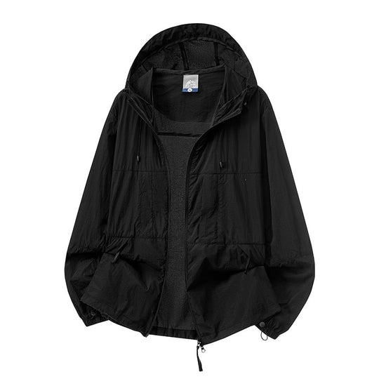 Herren Leichte Outdoor-Windjacke mit Kapuze Nord Taschen