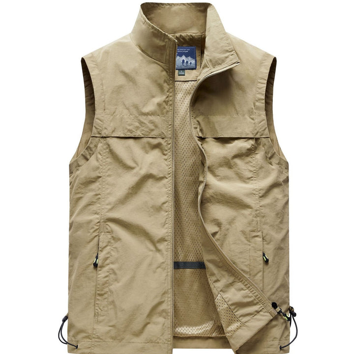 Herren  leichte winddichte Outdoorweste mit Reißverschlusstaschen und atmungsaktivem Mesh-Futter Nord Taschen