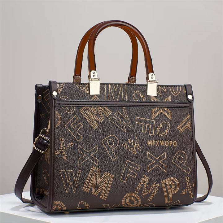 Damen Umhängetasche mit elegantem Muster und praktischen Fächern Nord Taschen