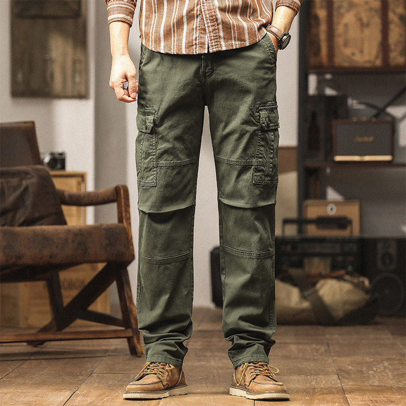 Herren Strapazierfähige Canvas-Cargohose mit ergonomischen Kniefalten, Tunnelzugbund und aufgesetzten Klapptaschen Nord Taschen