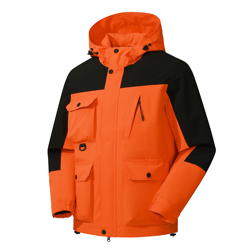 Herren technische Outdoorparka mit Kapuze, wasserabweisender Shell und Mehrfachtaschen Nord Taschen