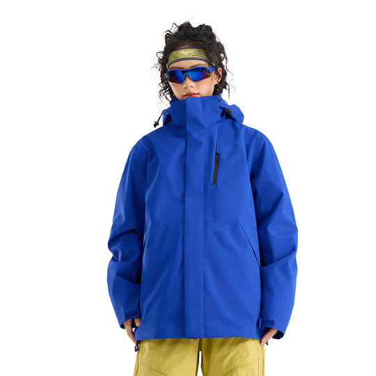 Damen Leichte wasserdichte Parka-Kapuzenjacke mit versiegelten Nähten und Kordelzug Nord Taschen