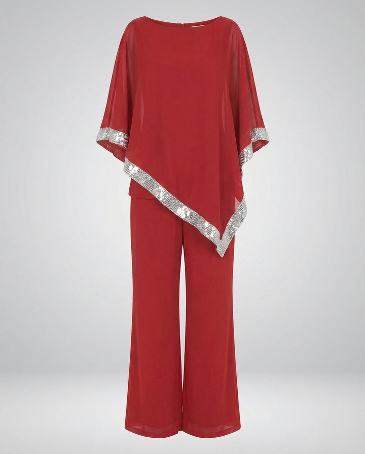 Damen Zweiteiler Set Abend Palazzohose