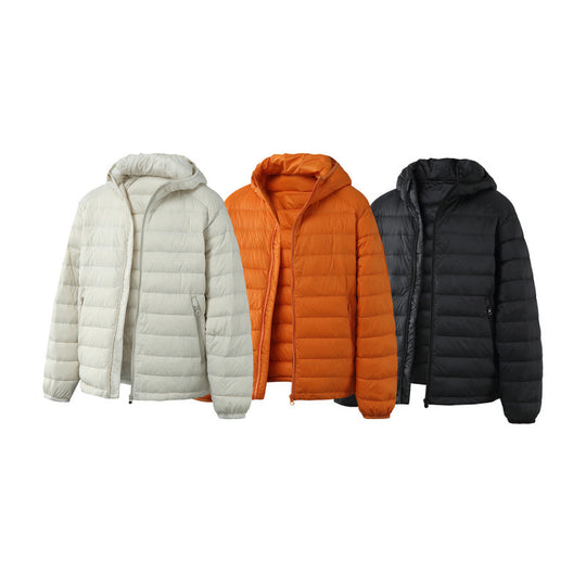 Unisex Ultraleichte gesteppte Kapuzenjacke mit Thermofüllung und Reißverschlusstaschen Nord Taschen
