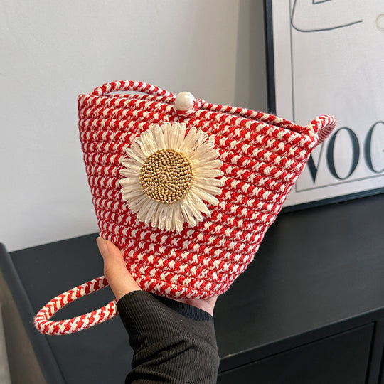 Damen Stofftasche mit floralem Design und einzigartigem Anhänger Nord Taschen