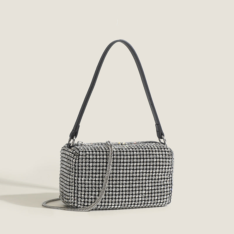 Damen Glamouröse Clutch mit funkelnden Strassverzierungen Nord Taschen