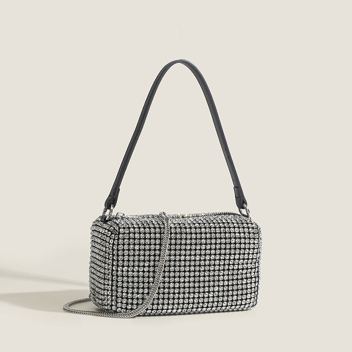 Damen Glamouröse Clutch mit funkelnden Strassverzierungen Nord Taschen