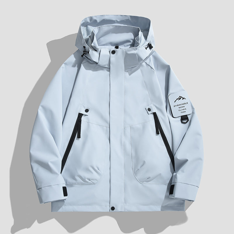 Herren Wasserdichte Utility-Softshelljacke mit Kapuze, schräge Reißverschlusstaschen & verstellbaren Ärmelriegeln Nord Taschen