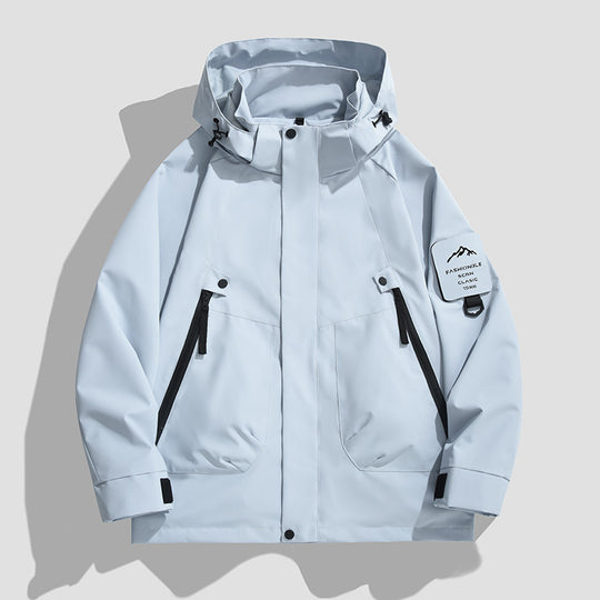 Herren Wasserdichte Utility-Softshelljacke mit Kapuze, schräge Reißverschlusstaschen & verstellbaren Ärmelriegeln Nord Taschen