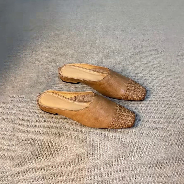 Damen Mules mit geflochtenem Design und bequemer Sohle