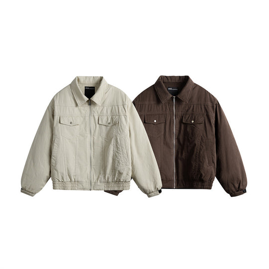 Herren Kurzboxy-Blouson mit Hemdkragen, Utility-Brusttaschen und elastischem Saum Nord Taschen