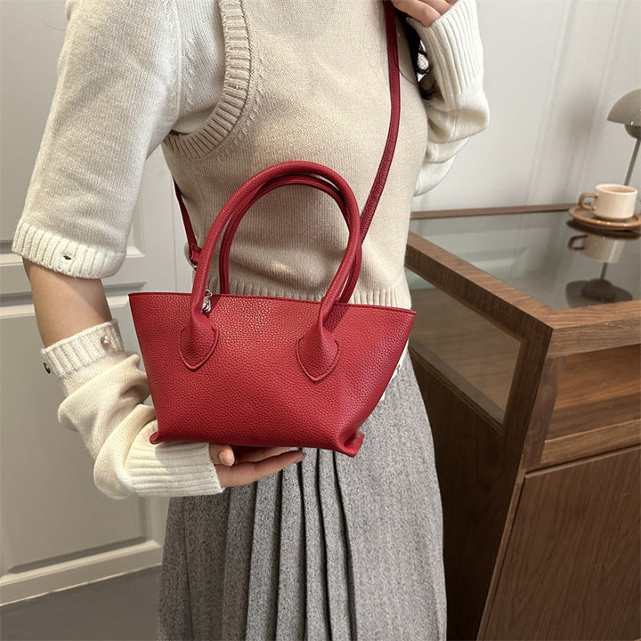 Damen Handtasche mit strukturiertem Kunstleder und abnehmbarem Schulterriemen Nord Taschen