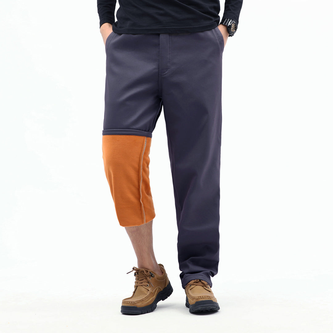 Herren Kontrast‑Futter Chino‑Jogger mit umgeschlagenem Fleecefutter und elastischem Bund Nord Taschen