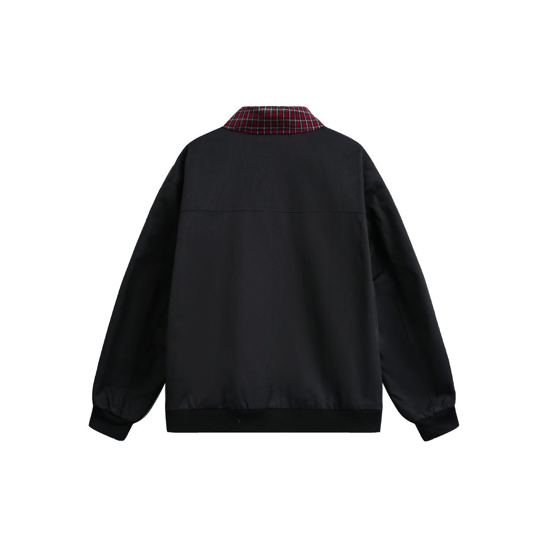Unisex Wende‑Bomberjacke mit Karofutter, Reißverschluss und gerippten Bündchen Nord Taschen