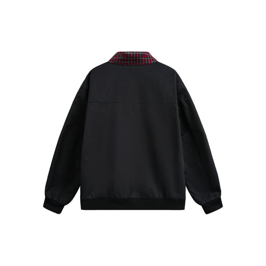 Unisex Wende‑Bomberjacke mit Karofutter, Reißverschluss und gerippten Bündchen Nord Taschen