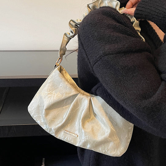 Damen Hobo-Handtasche mit elegantem Volant-Design Nord Taschen