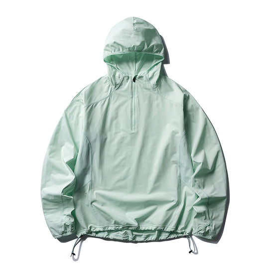 Unisex Atmungsaktiver Half-Zip-Kapuzenanorak mit Tunnelzugsaum und Flatlock‑Nähten Nord Taschen