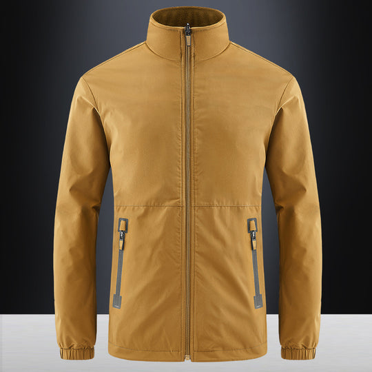 Herren leichte wasserabweisende Softshelljacke mit Stehkragen, verdecktem Reißverschluss und elastischen Bündchen Nord Taschen