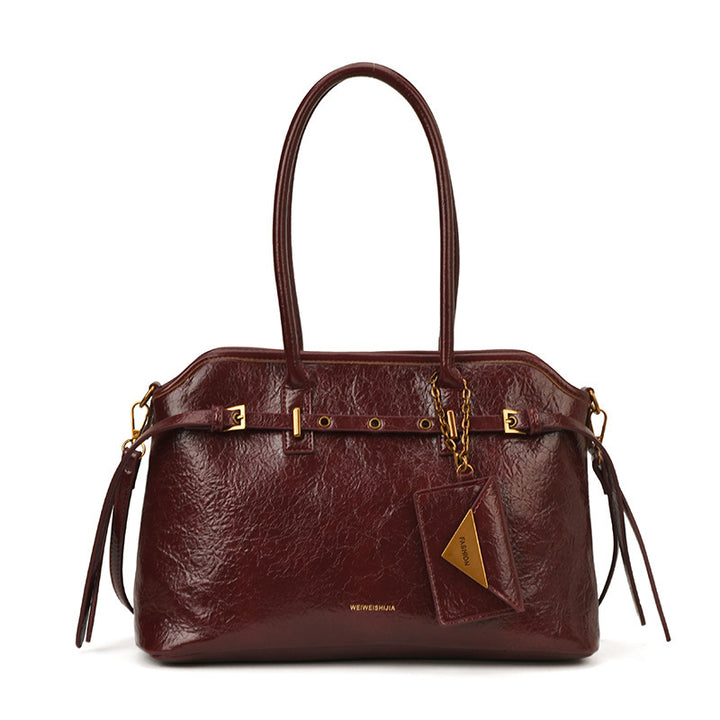 Damen elegante Schultertasche mit einzigartigem Goldakzent Nord Taschen