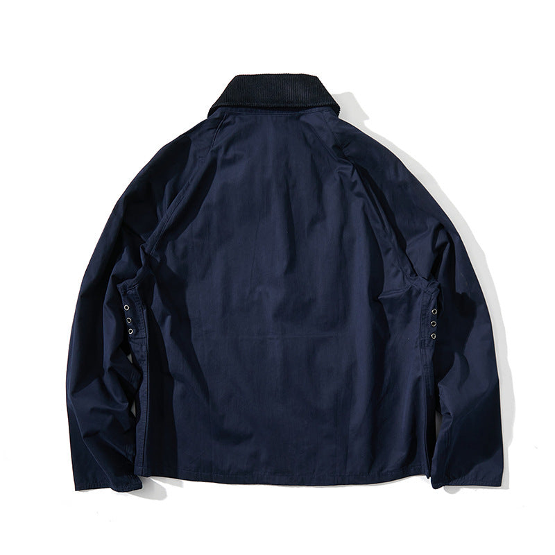 Herren Kurz geschnittene Utility-Fieldjacke mit Cordkragen und D-Ring-Details Nord Taschen