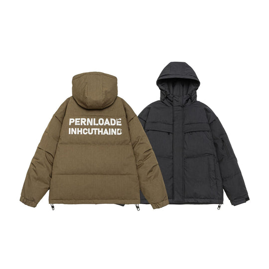 Herren Wattierte Winterparka mit Kapuze und Multitaschen Nord Taschen