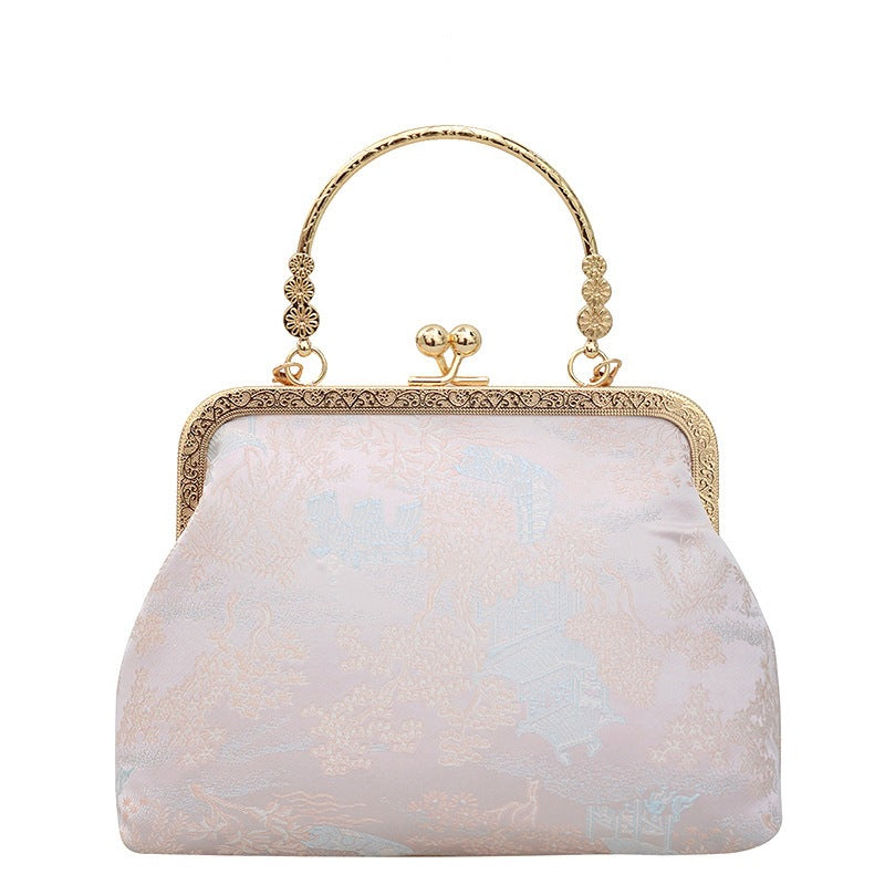 Damen elegante Abendtasche mit goldener Verzierung Nord Taschen